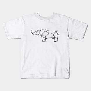 Rhino continuous white line Kids T-Shirt